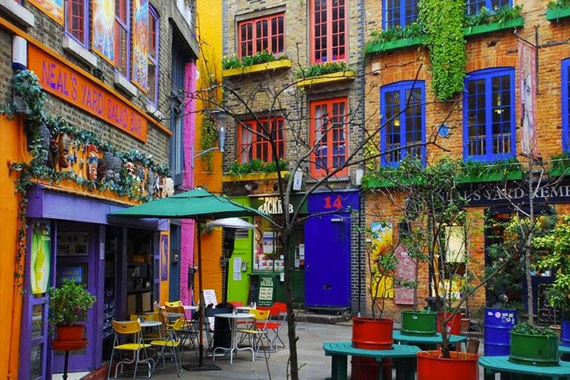 Cafes in Neals Yard, Covent Garden